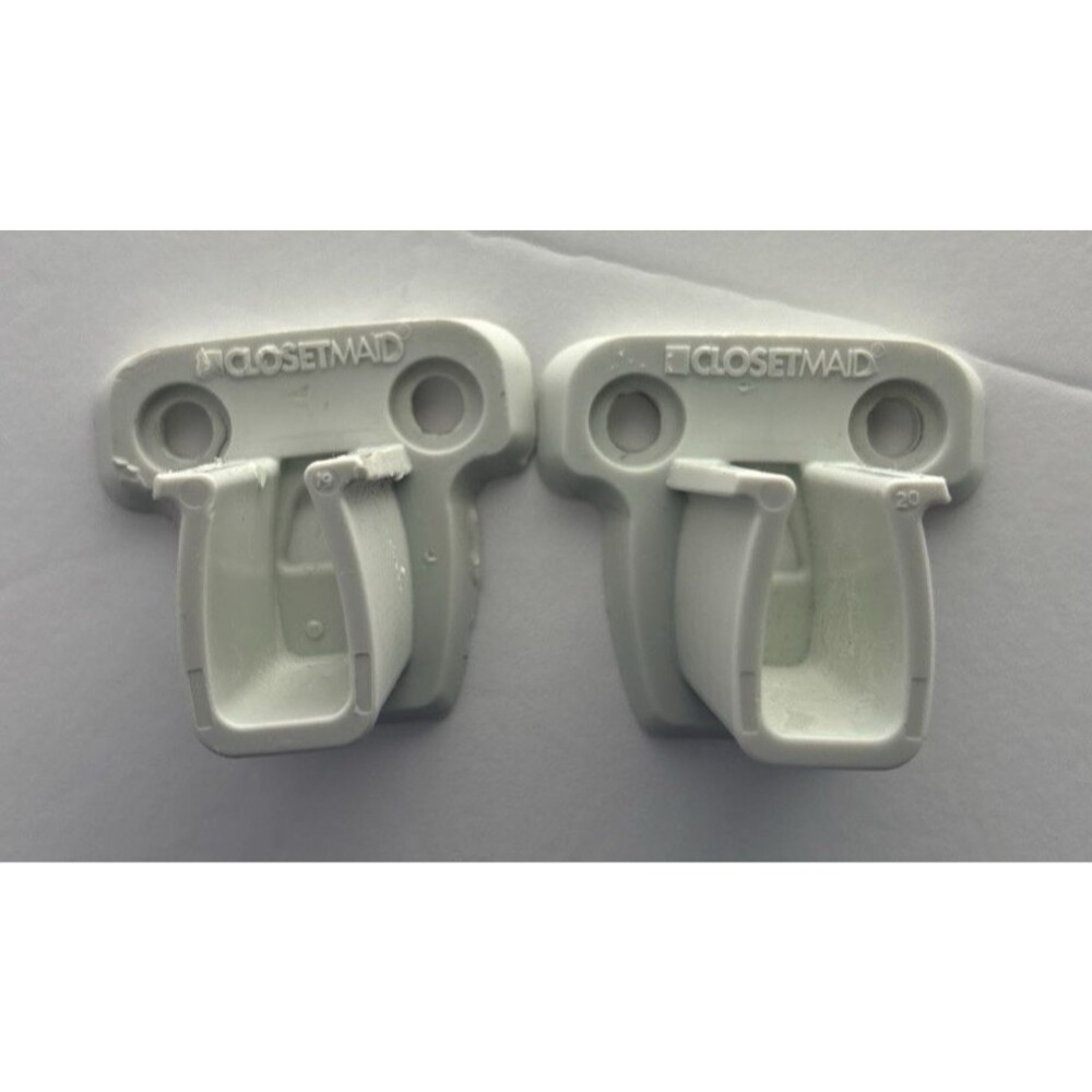 2 Rubbermaid Closetmaid FreeSlide Fast Set Wall End Shelf Shelving Wire Bracket